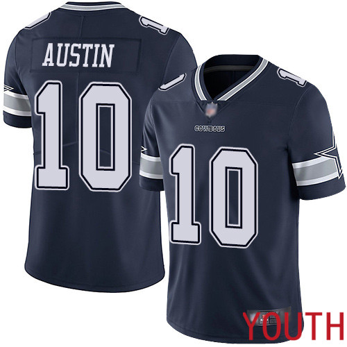 Youth Dallas Cowboys Limited Navy Blue Tavon Austin Home #10 Vapor Untouchable NFL Jersey->nfl t-shirts->Sports Accessory